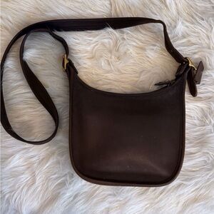 COACH Janice Riccardi Disanto Legacy Bag Mahogany Brown Leather Crossbody